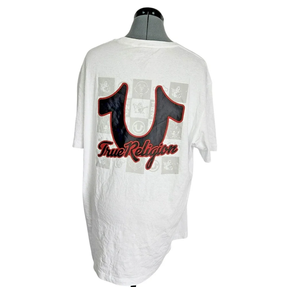 True‎ Religion White Graphic Tee Size 2XL